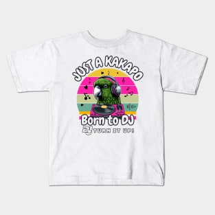 "Just a Kakapo, Born to DJ: Turn it Up!" Kids T-Shirt